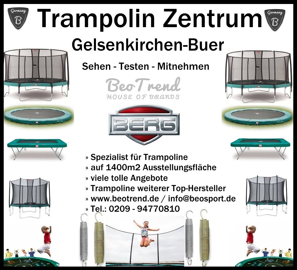 sammenhængende gjorde det omfattende Trampolin-Zentrum - Berg Champion Schutzrand Regular 430 grau